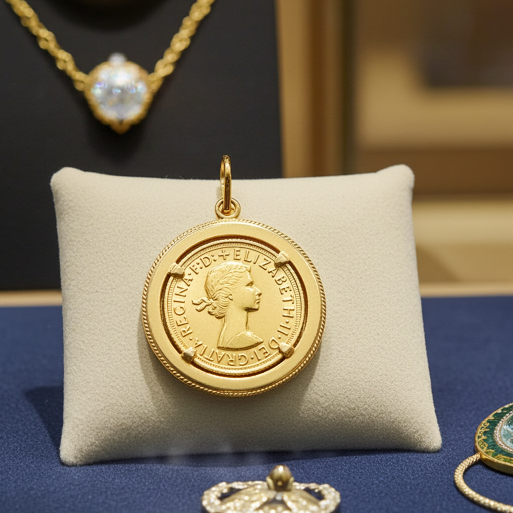 Ciondolo - Collana  oro con sterline oro 22k