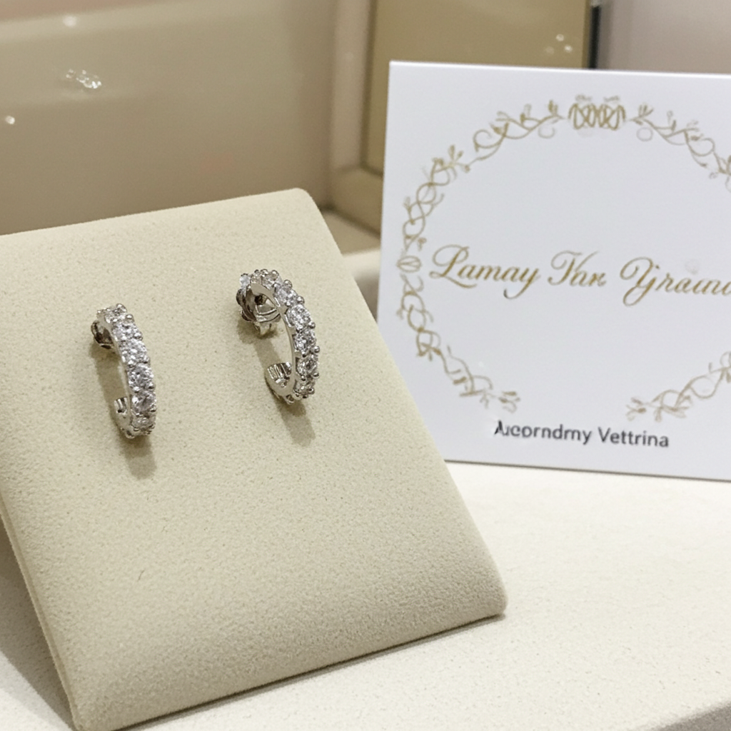 Orecchini Mezza Luna Certificato HRD ANTEERP e diamanti naturali 0,88 ct