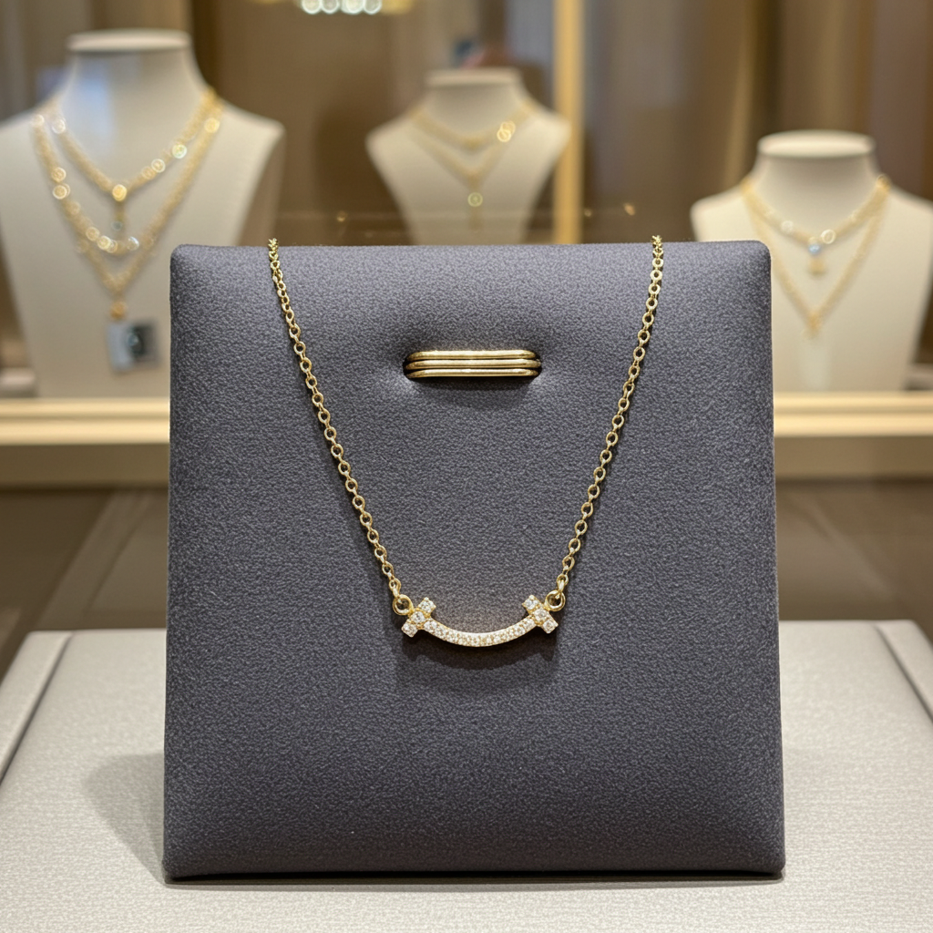 Collana TIFFANY & CO in oro e diamante naturale 0.48 ct