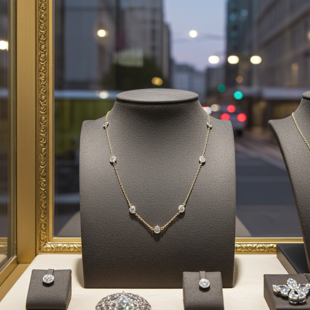 Collana in oro giallo 18k e diamanti naturali  1,40ct