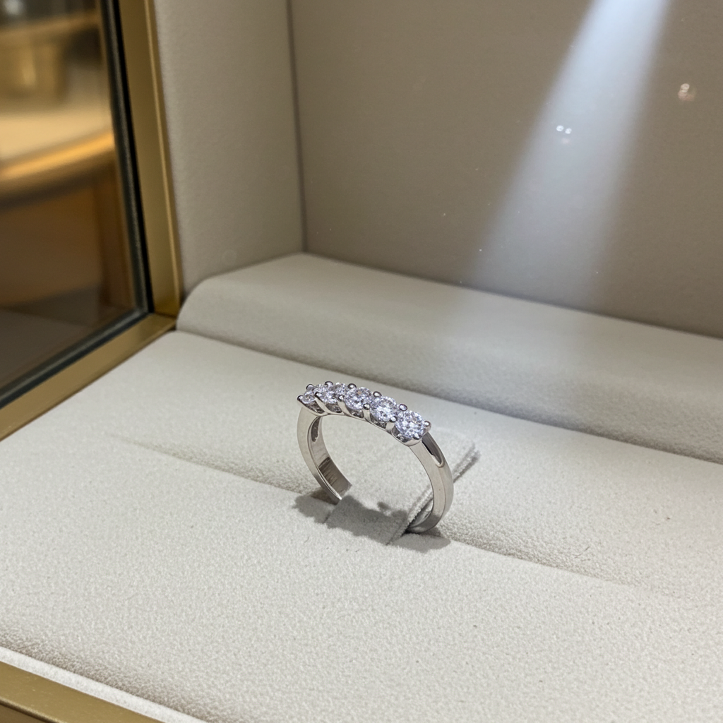 Anello Riviera -0.50 ct Diamanti Naturali