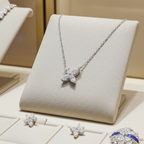 Collana in oro bianco 18k e diamanti naturali marquise 0.80ct