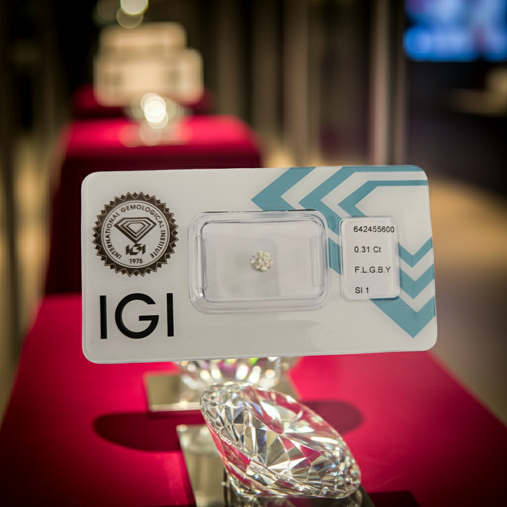 diamanti naturali certificato IGI  0.31ct