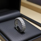 Anello - 18 carati Oro bianco - 5,50ct. tw. Diamante (Coltivato in Laboratorio)